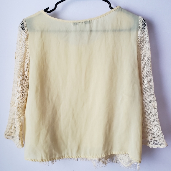Forever21 Yellow Embroidered Top - Picture 5 of 8